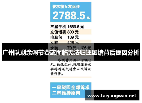 广州队剩余调节费或面临无法归还困境背后原因分析